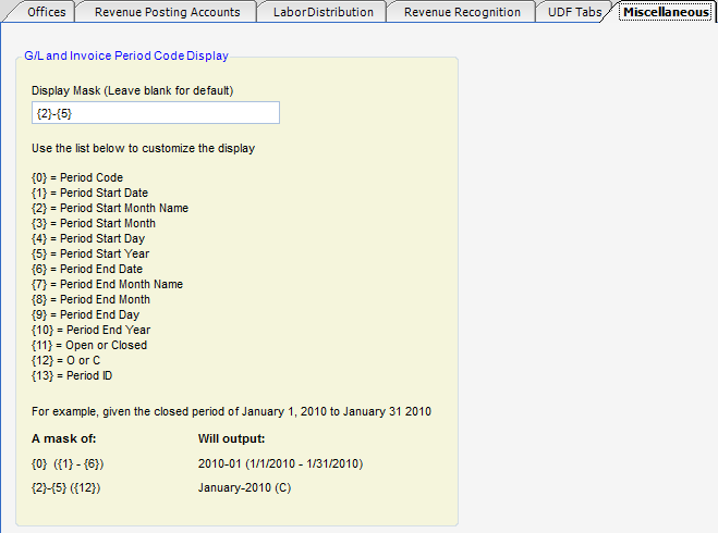 Global Settings Misc Tab